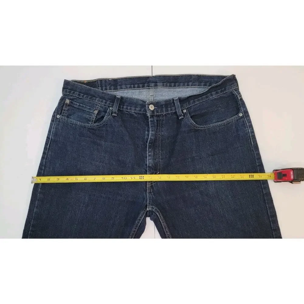 Levis Mens Jeans 559 Relaxed Fit Straight Leg Denim Blue Size 40 x 33 Dark Wash
